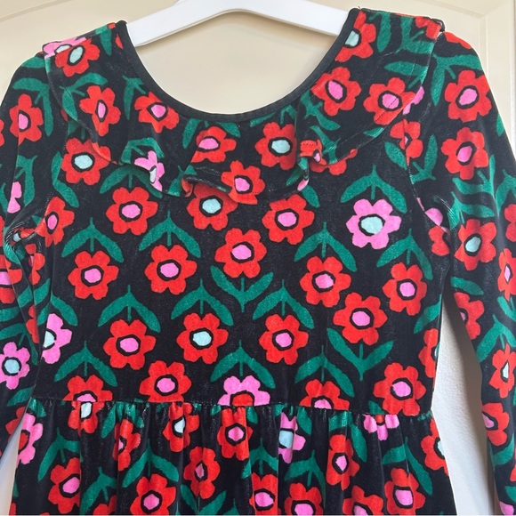 Sz12 Hanna Andersson Print Velour Super Soft Skater Dress - Picture 2 of 9